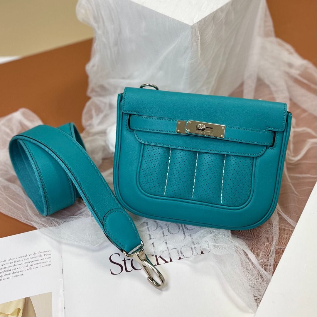 Hermes Mini Kelly II Bag 7f Blue Paon Matte Alligator PHW