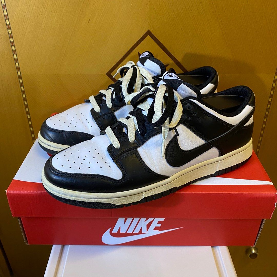 二手) ( 造舊化中底配米白色鞋帶) Nike Panda Dunk Low OG Retro