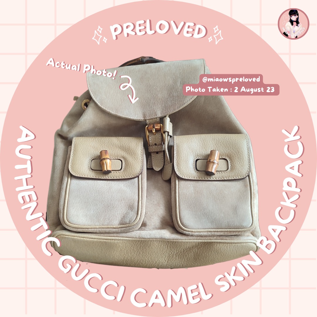 Authentic GUCCI Camel Skin Backpack Timeless Luxury and Style
