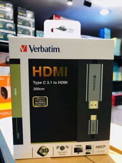 ✅ Verbatim Type-C 3.1 to HDMI 4K60Hz HDCP 1.42.2 200cm 65709