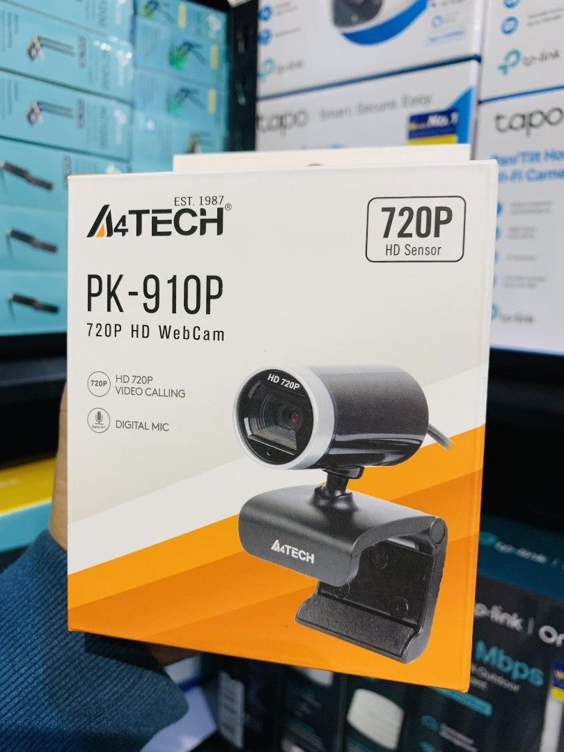 A4Tech PK-910P 720P HD Webcam with Mic (Category: Webcams) located in Makati City. Submitted by techubstoreandaccessories (Listing ID 1246590811, Image 3). Description: A4Tech PK-910P 720P HD Webcam with Mic On Hand Ready to Ship/Pick-Up‼️ DETAILS: ✅Actual Picture Posted. ✅BRAND NEW & ORIGINAL. ✅7 Days Replacement for Factory Defects and 1year Limeted Warranty. (Terms and conditions apply). ✅With Sales Invoice (BIR REGISTERED) and Warranty Receip