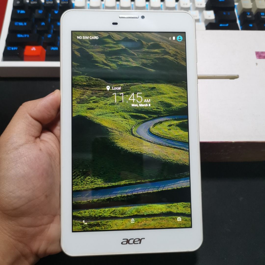 ACER Talk 7 B1-723 | Item Code: 20222 (Category: Windows) located in Caloocan City. Submitted by christian.montalban (Listing ID 1246721174, Image 1). Description: ACER Talk 7 B1-723 | Item Code: 20222 Price: P1,799.00 Color: Gold 16GB ROM | 1GB RAM 7" IPS LCD Display 3,380 mAh Li-Po Non-Removable Battery OS: Android 5.1 Issue: White Dead Pixel on Screen Package: Tablet, Manual, and Box Only .
