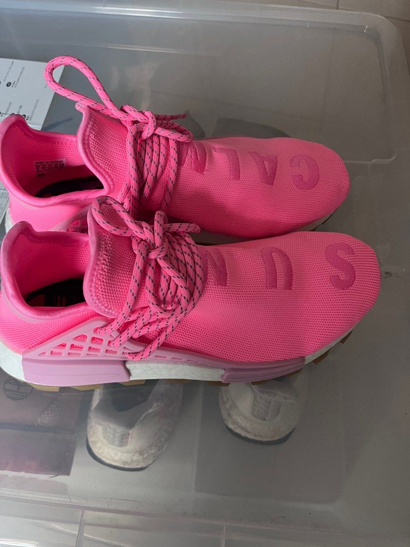 Pink best sale hu adidas