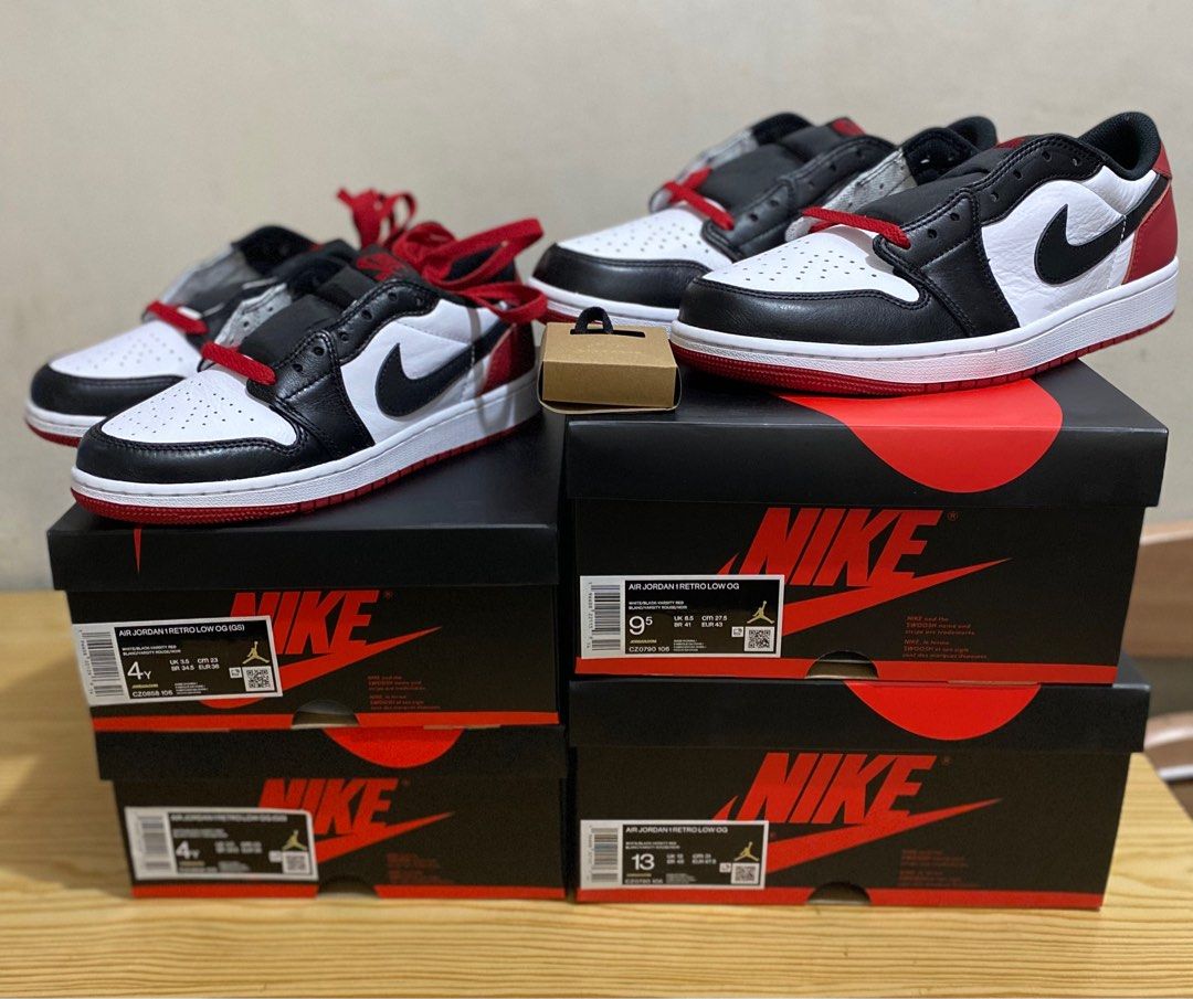 Air Jordan 1 Low OG Black Toe Men s Fashion Footwear