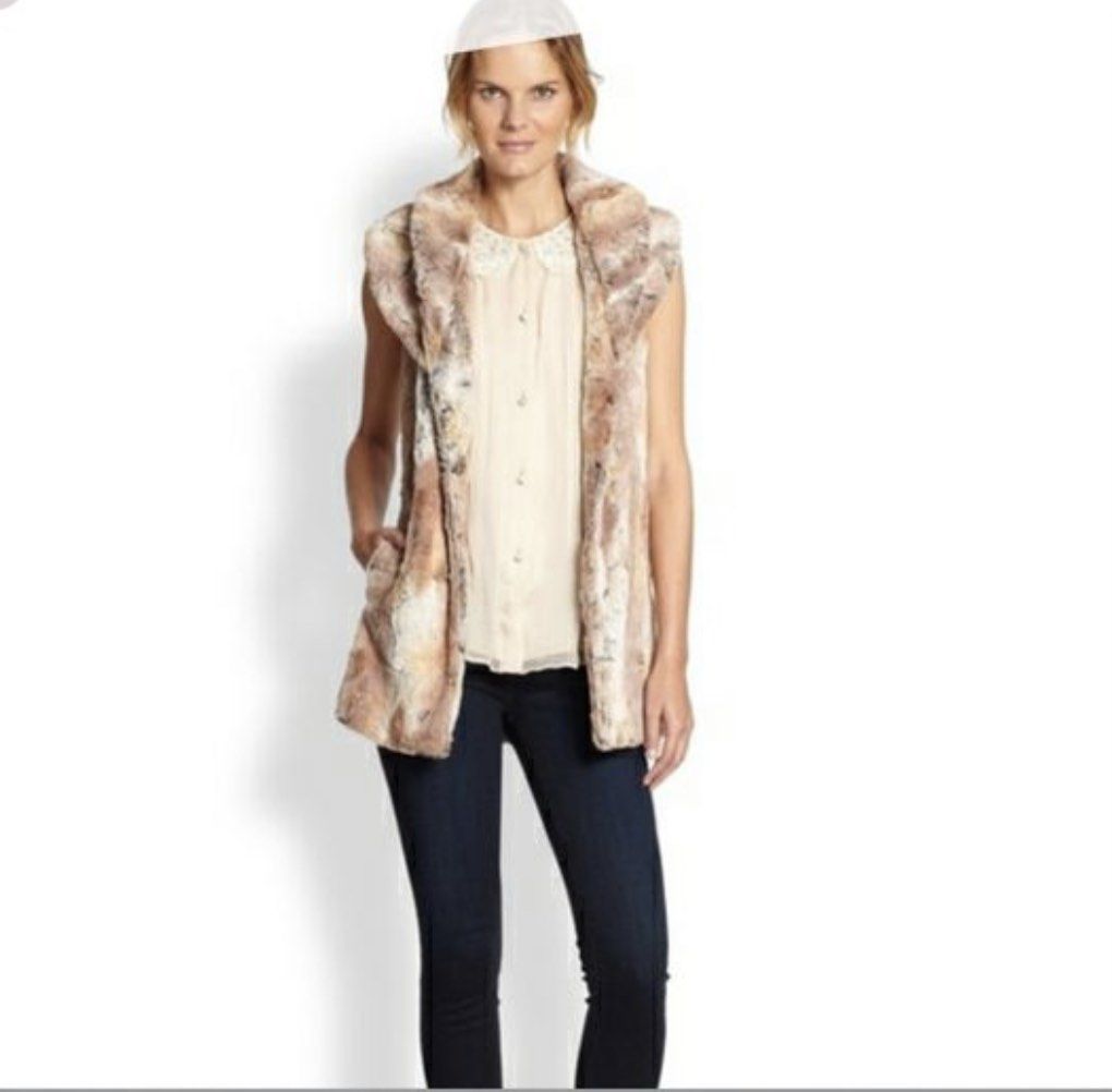 Alice and olivia fur vest clearance