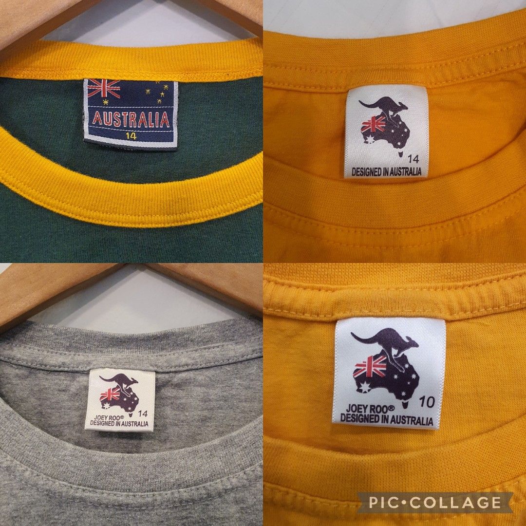 $14 FOR ALL australian tshirts, aussie, australia, green yellow gold ...