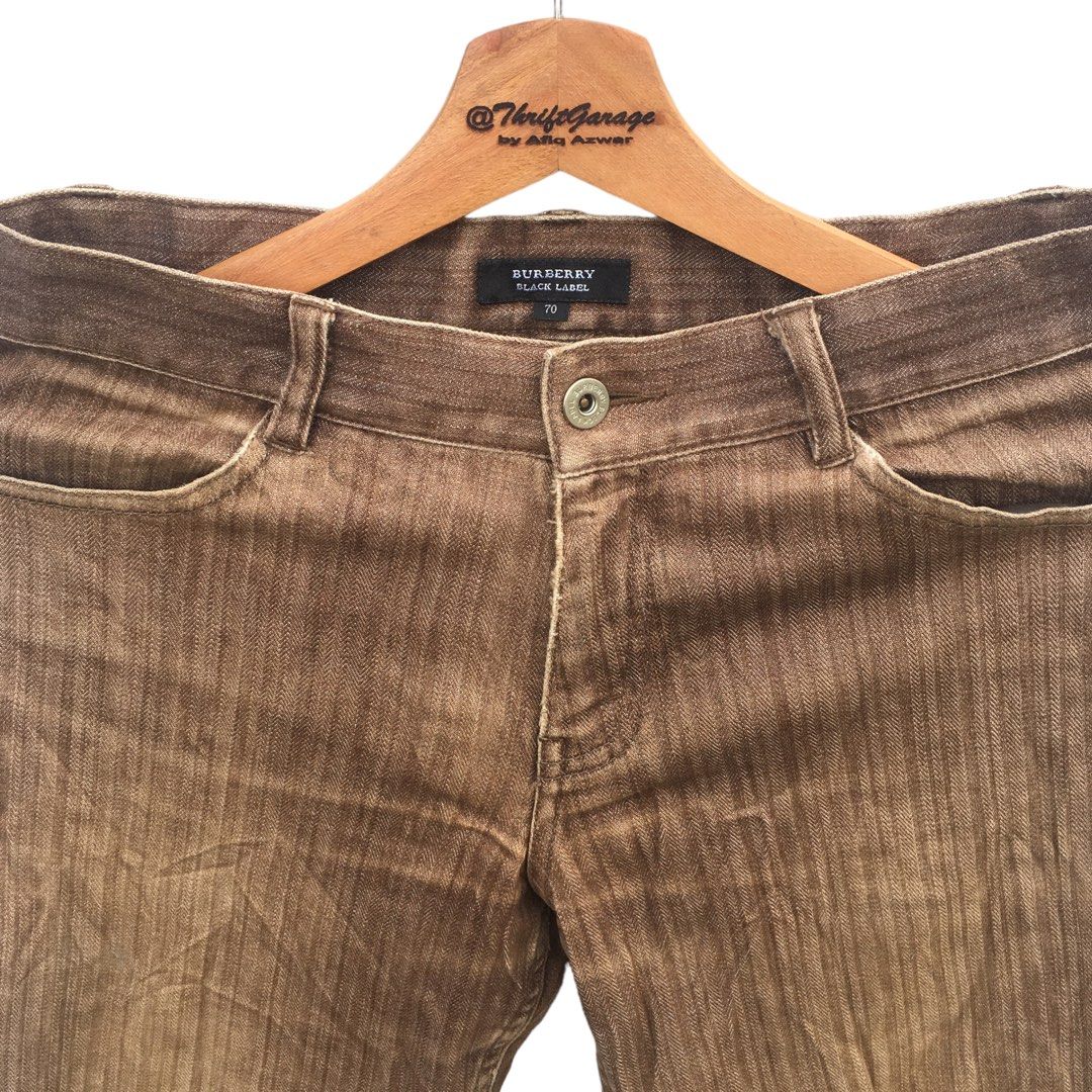 Auth Burberry Black Label Flared Kinky Washed Jeans Denim Pants Sz 30