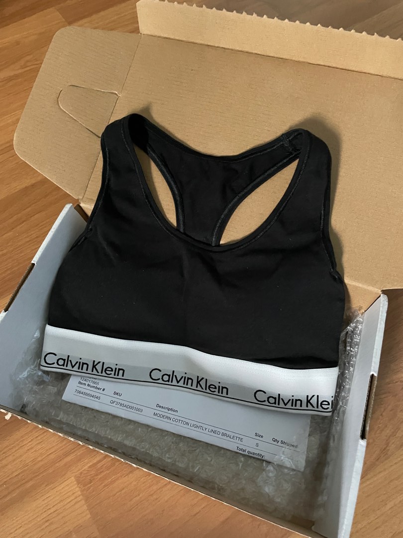Authentic CK Modern Cotton Lightly Lined Bralette, Women's Fashion, Tops,  Other Tops on Carousell