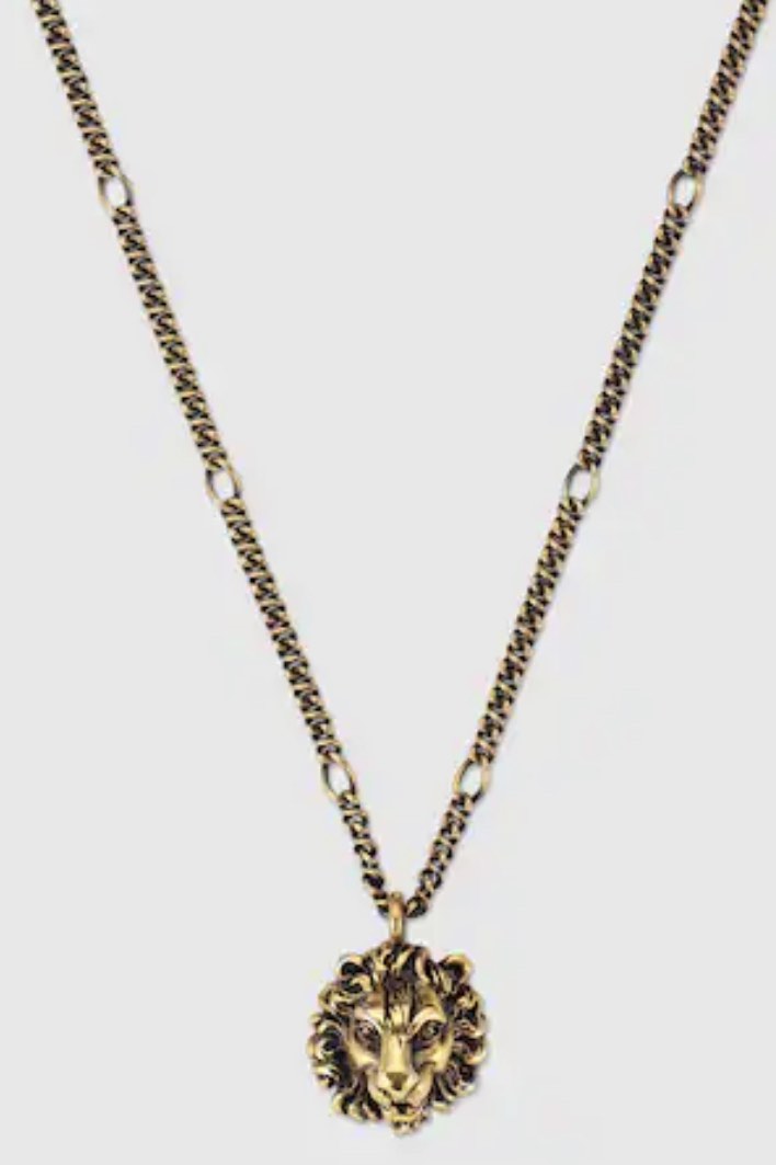 Authentic Gucci Lion Head necklace pre loved Luxury