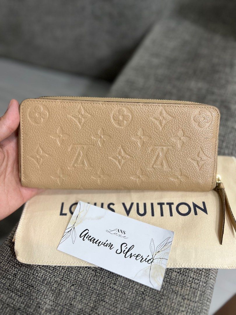 Louis Vuitton Monogram Empreinte Portefeuille Clemence Zippy Wallet