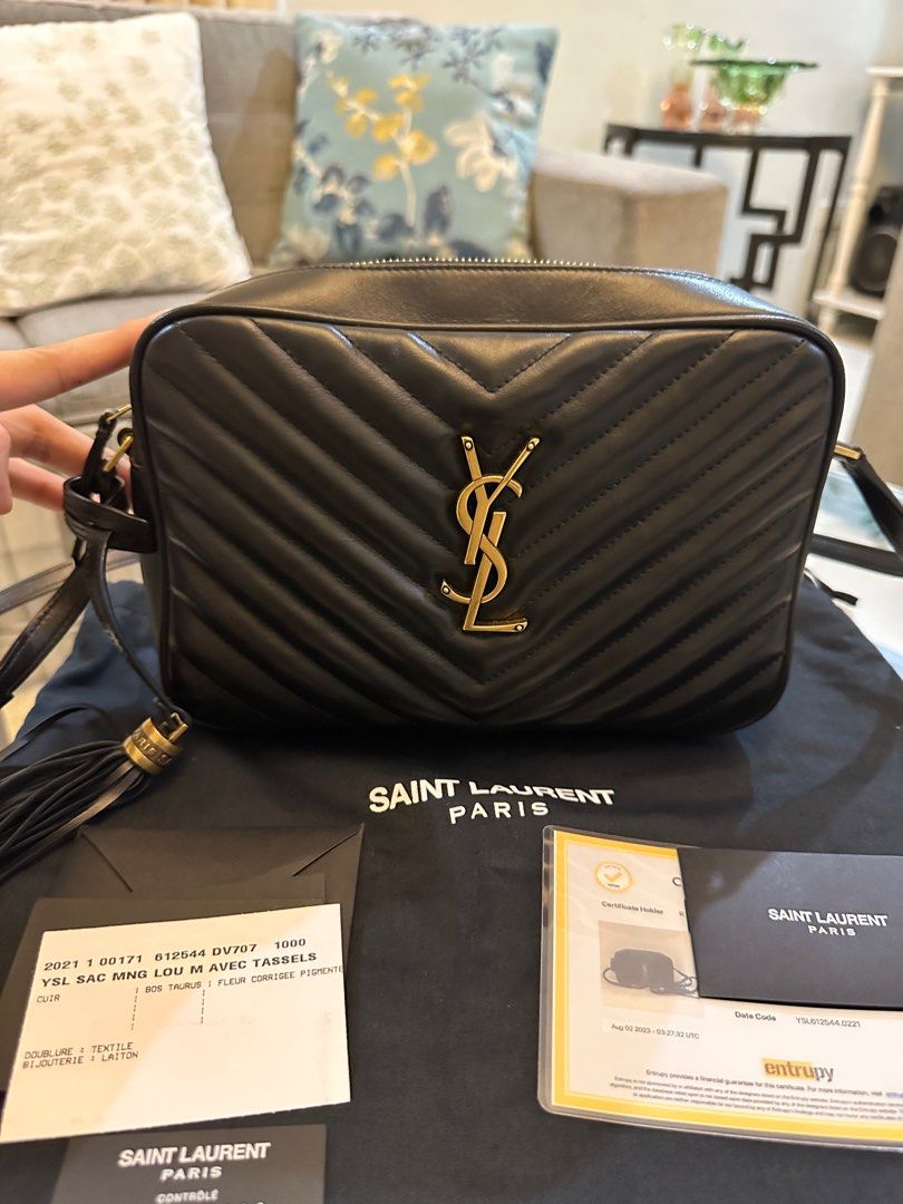 Saint Laurent YSL Lou Camera Bag (Nude), Luxury, Bags & Wallets on Carousell