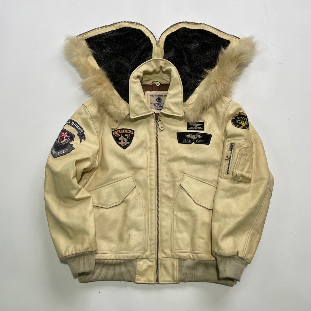 Avirex Bare Fox US Air Force Tuskegee Airman Cow Genuine Leather Voodoo  Pilot's Jacket Removable Hood, Men's Fashion, Coats, Jackets and Outerwear  on Carousell