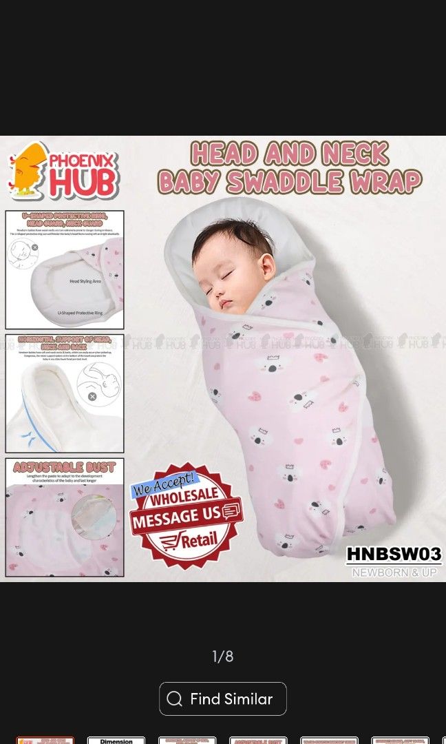 Baby Swaddle wrap (Category: Children's Beds) located in Paranaque City. Submitted by jmancera21 (Listing ID 1246728133, Image 3). Description: washed but not used gusto lang Po. 😁.