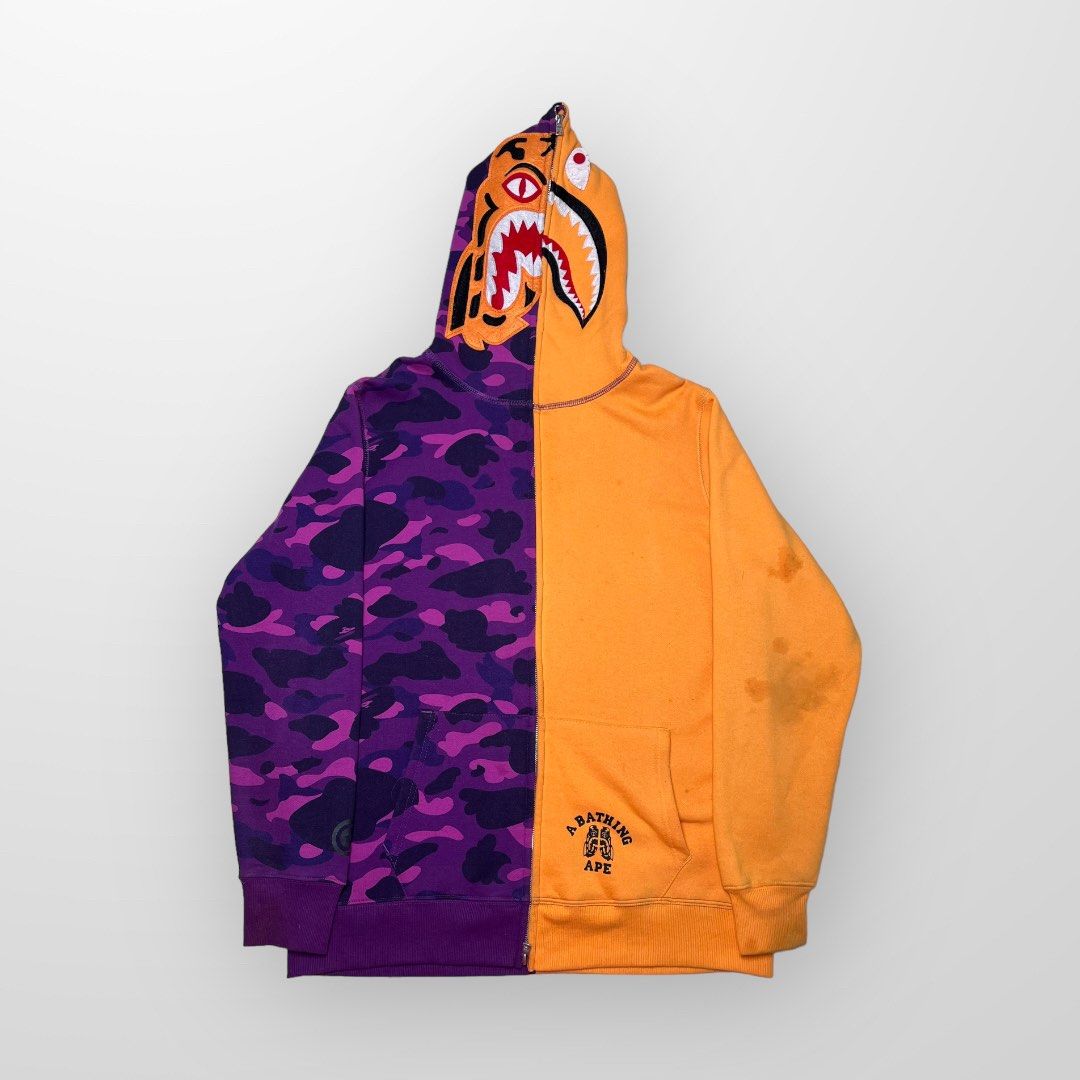 Purple bathing ape hoodie hot sale