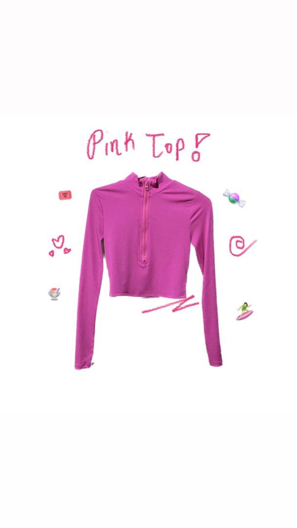 barbie pink top (Category: Longsleeves) located in Valenzuela. Submitted by cuntselle (Listing ID 1246649288, Image 2). Description: used once only ! barbie pink colored top, same as aespa karina's dance practice top 🦩 can fit to xs/s/m frames ! .