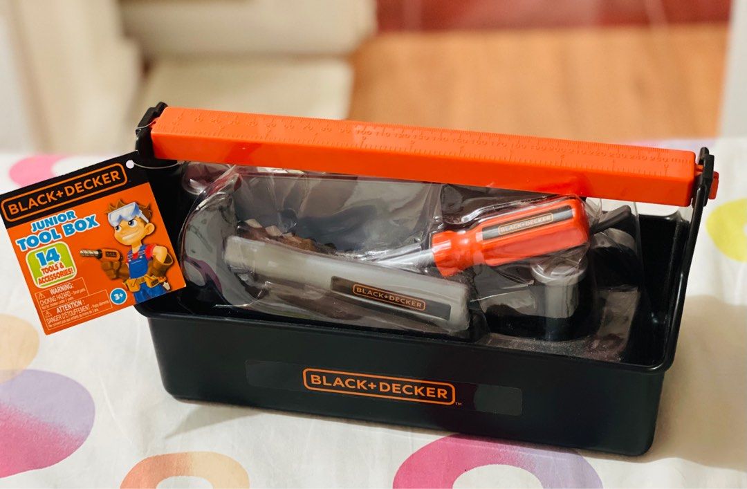 Black and Decker Tool Box Set / Toys (Category: Infant Playtime) located in Cavite. Submitted by bdtrend (Listing ID 1246595235, Image 1). Description: Ages 3+ Bought in USA .
