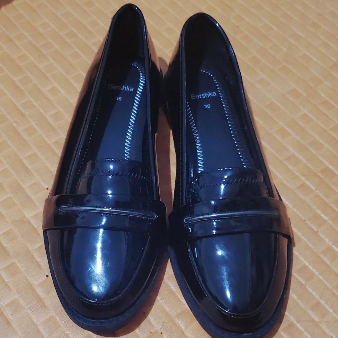 Black Patent Loafers on Carousell