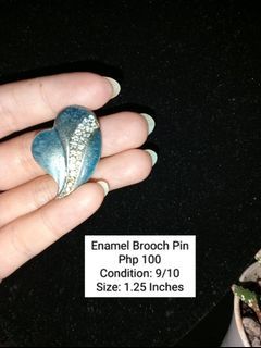 Blue Enamel Brooch Pin