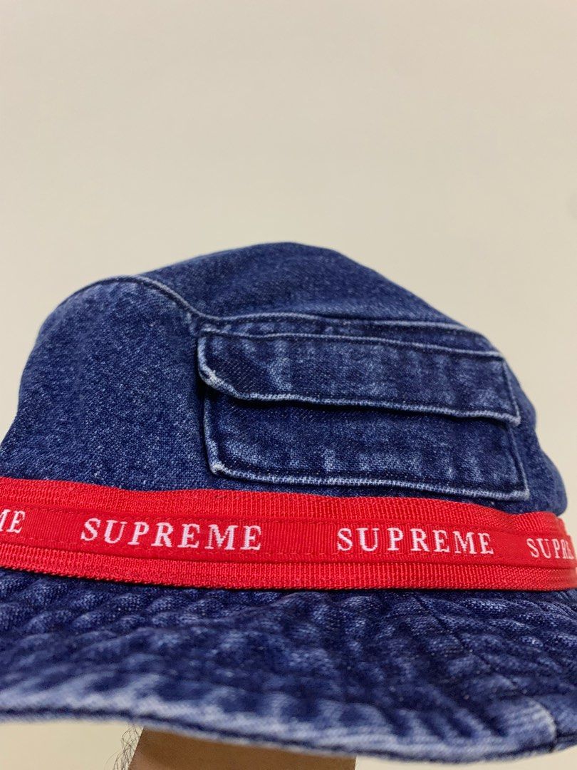 Bucket Hat Denim Supreme, Men's Fashion, Watches  Accessories, Cap  Hats  on Carousell