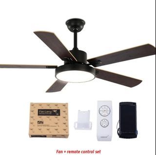 52 INCHES CEILING FAN WITH LIGHTS AND REMOTE CONTROL SET
