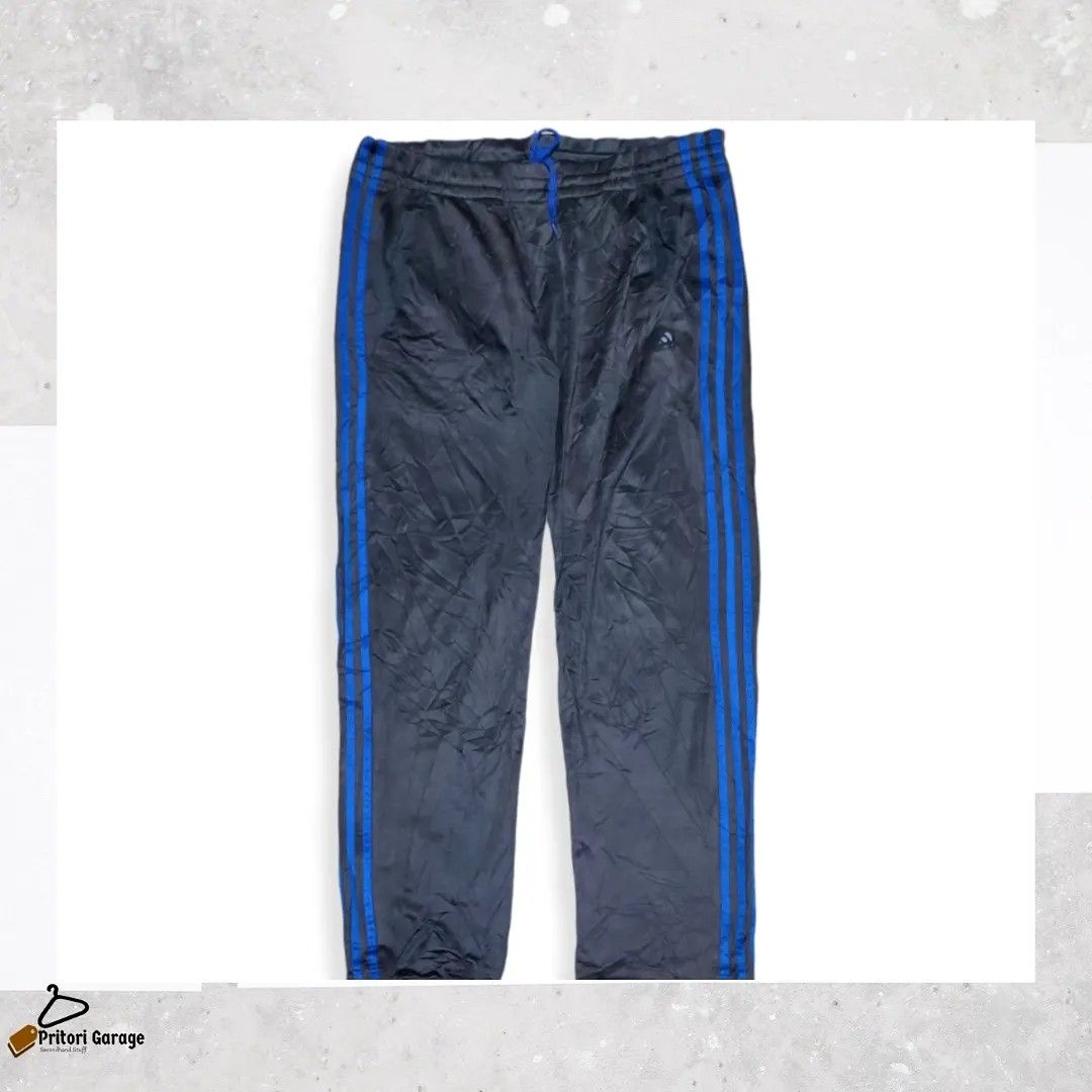Celana Panjang Training Outdoor Pants Adidas Dark Grey Stripe Blue Color  
