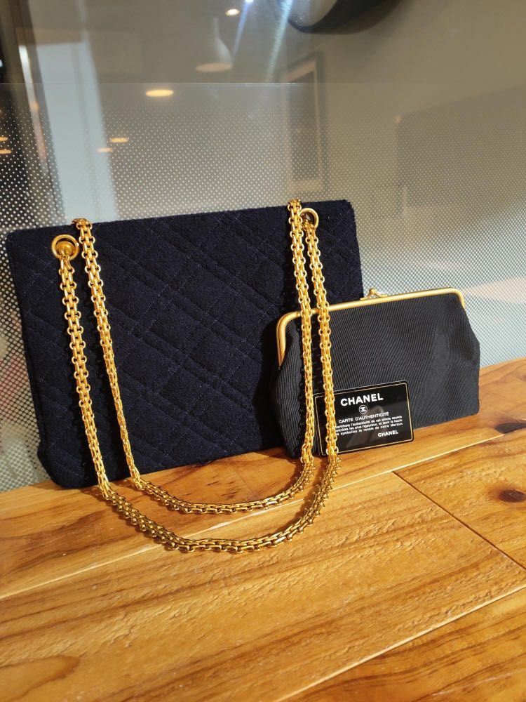 Chanel vintage jersey bag new arrivals