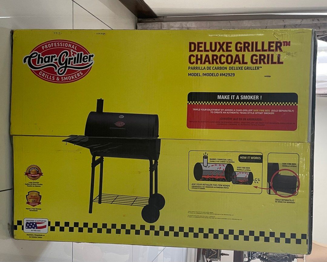 Char griller deluxe online barrel charcoal grill