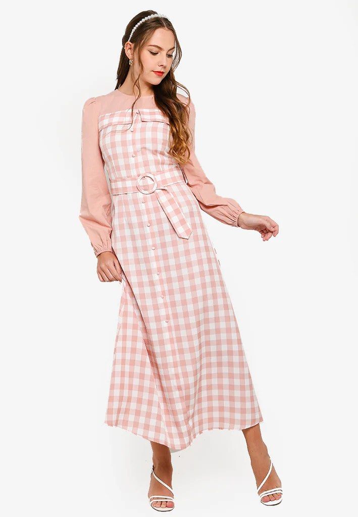 Checks one piece dress Women s Fashion Dresses Sets Dresses