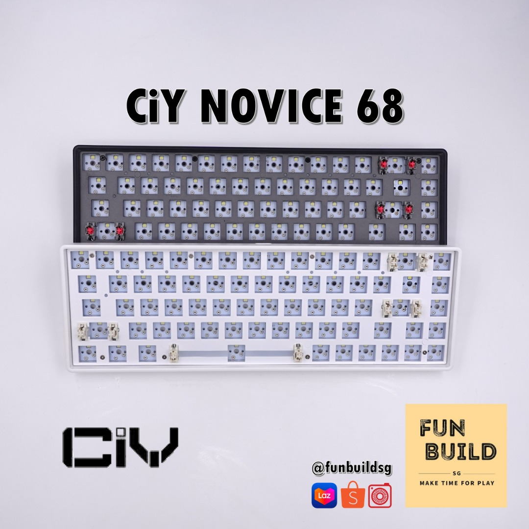 CiY Novice 68 Mechanical Keyboard Barebones Kit CiY Tester only