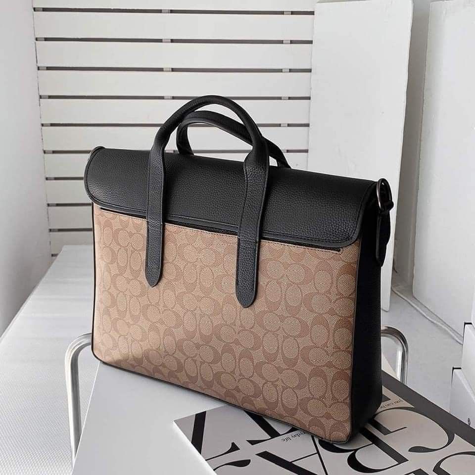 Coach Sullivan Portfolio Briefcase in Signature Canvas Men s Fashion Bags Briefcases on Carousell
