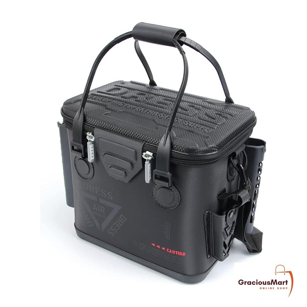 DRESS Tackle Bag, Stealth Black, Perfect for Baccan Mini Plus, Shoulder  Strap, Fishing Box, Strong, Soft, Folding