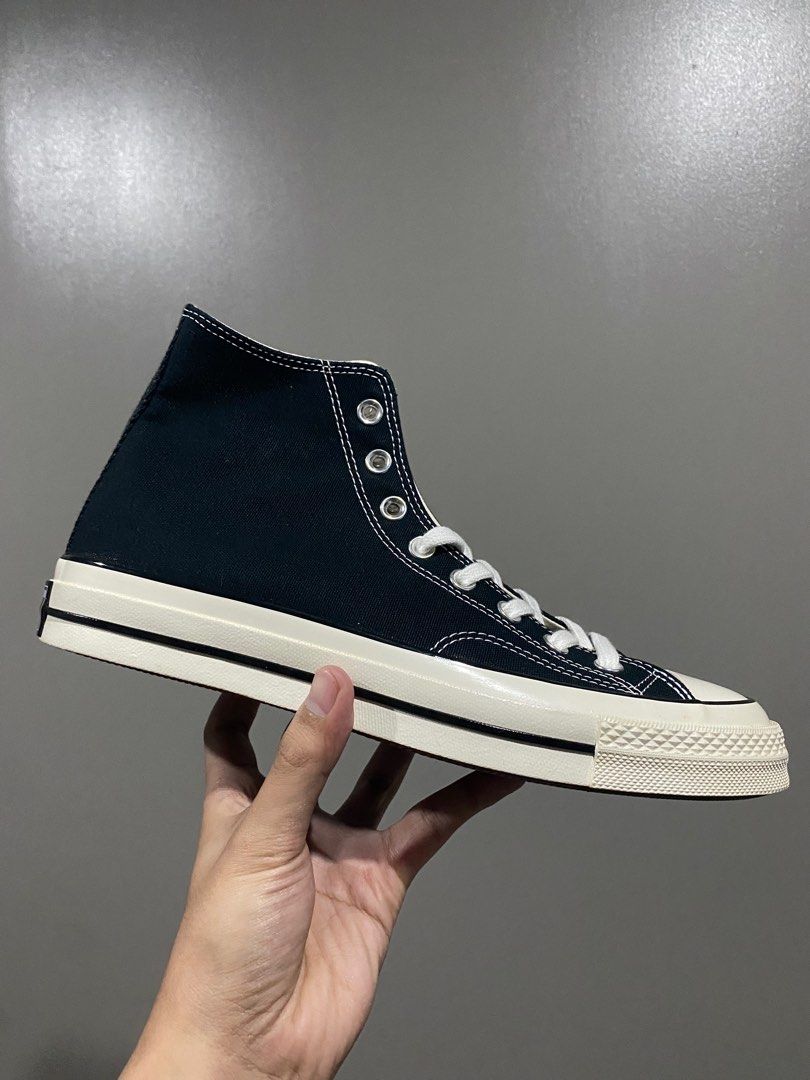 Converse Chuck Taylor High Cut Black (Category: Sneakers) located in Quezon City. Submitted by yiwoty (Listing ID 1246731890, Image 1). Description: ON HAND (Selected Items) / FOR PRE ORDER Size: 36 to 47 IG: @glkckz DM US.