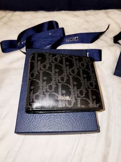DIOR MEN'S BLACK GALAXY OBLIQUE LEATHER WALLET (w FREE GIFT)