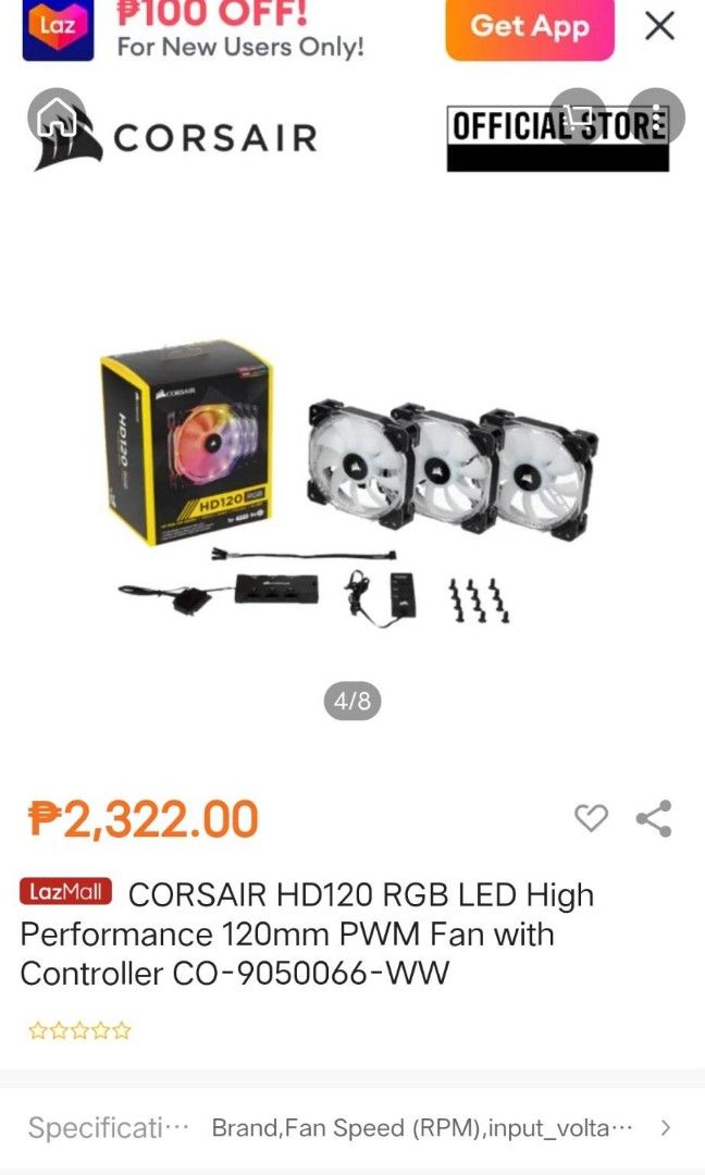 Corsair HD120 RGB LED x3 Corsair Harpoon RGB Gaming Mouse on Carousell