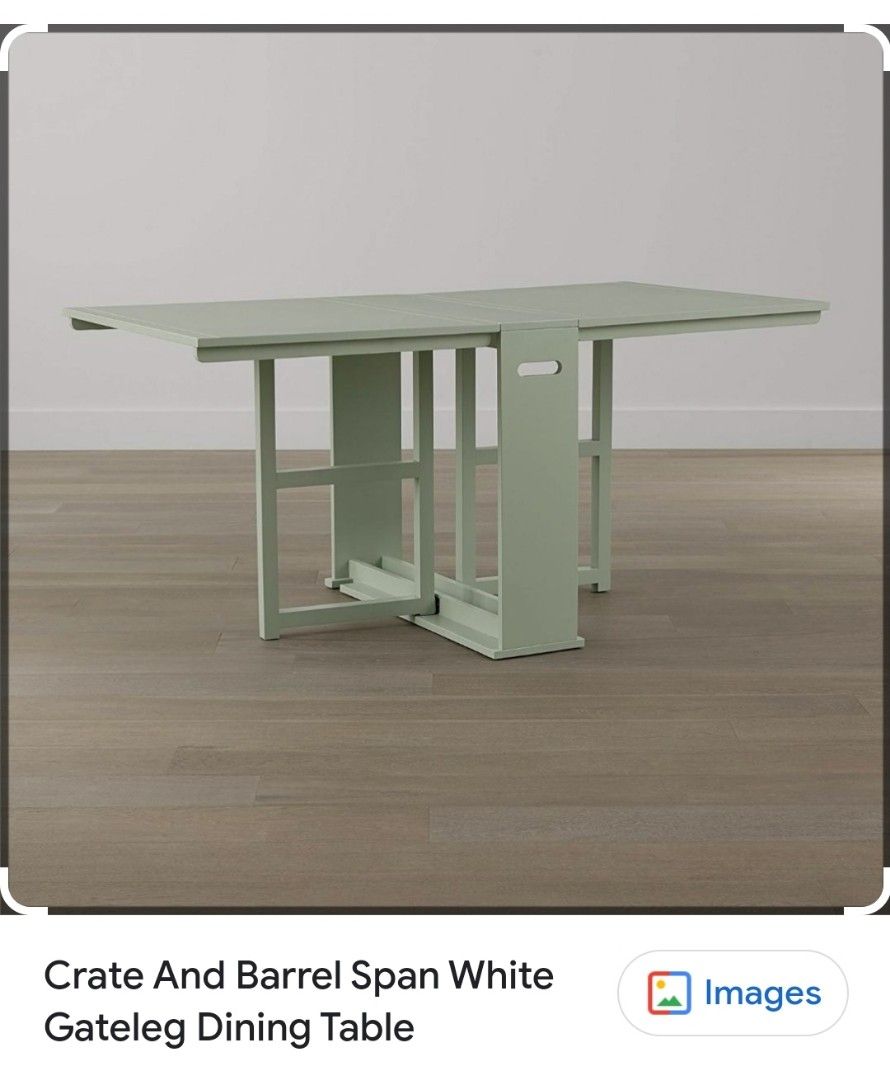 Crate Barrel Gateleg Folding Table Foldable Table Dining Table