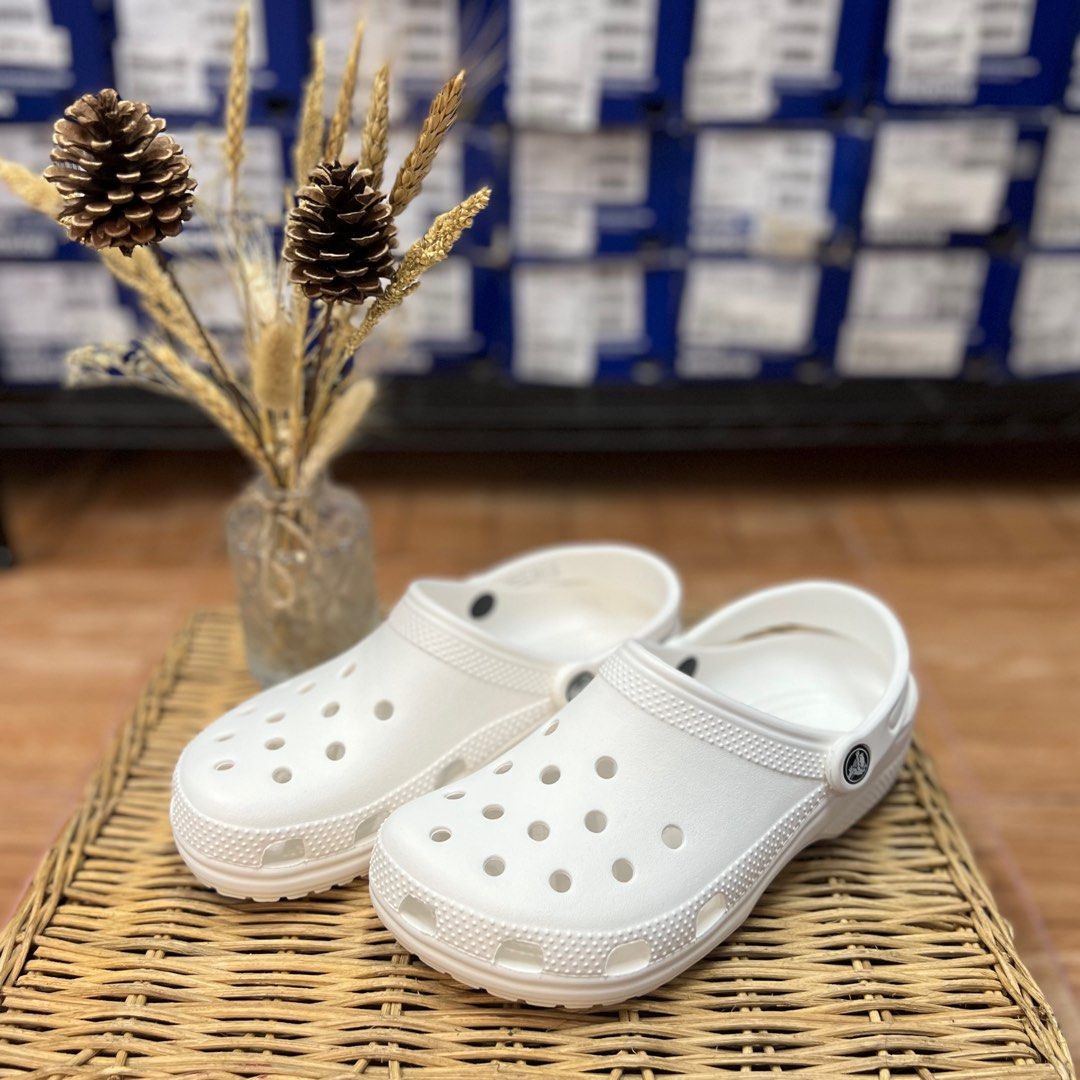 Crocs white flats hot sale