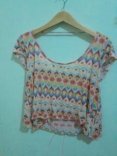 Crop Tee turban motif