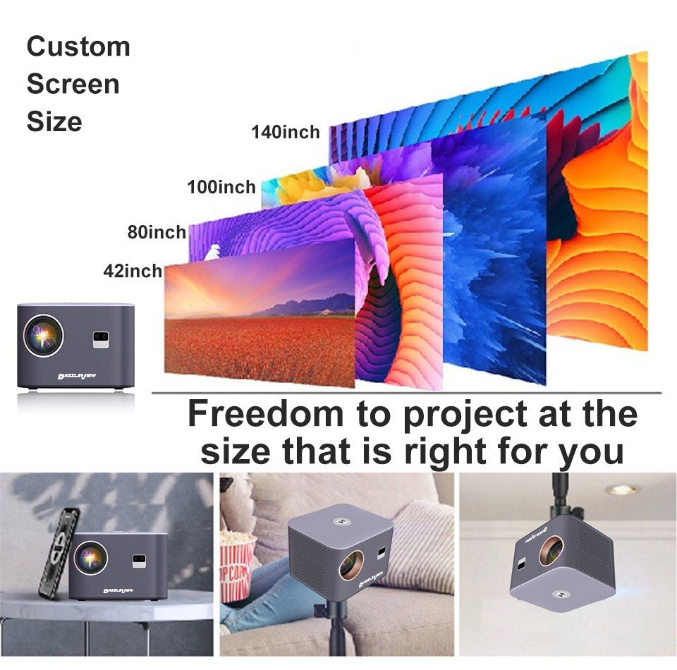DazzleView projector, 4K Native Full HD 1920*1080p with 15000 lumens