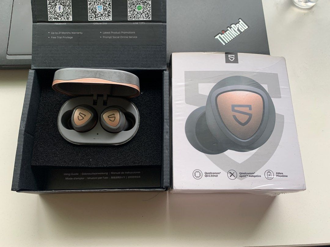 DEFECTIVE Soundpeats Sonic (Category: Headphones & Headsets) located in Imus. Submitted by cedieacosta (Listing ID 1246616168, Image 1). Description: For sale only! Buy at your own risk. No return or refunds DEFECTIVE Soundpeats Sonic - hindi na nagchacharge yung case - wala na yung metallic finish ng case at earbuds. Maganda naman tignan yung gray and rosegold color scheme for me. Gumagana pa yung earbuds bago masira yung case. Not sure na ngayo