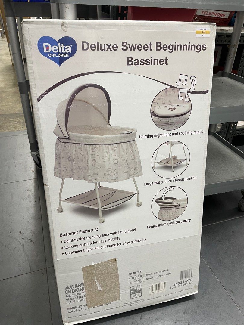 Delta Children Bedside Portable Crib, Babies & Kids, Baby