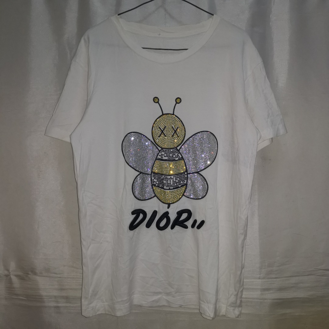 Dior Bee T shirt White Medium Womens L24 x W19 Women s