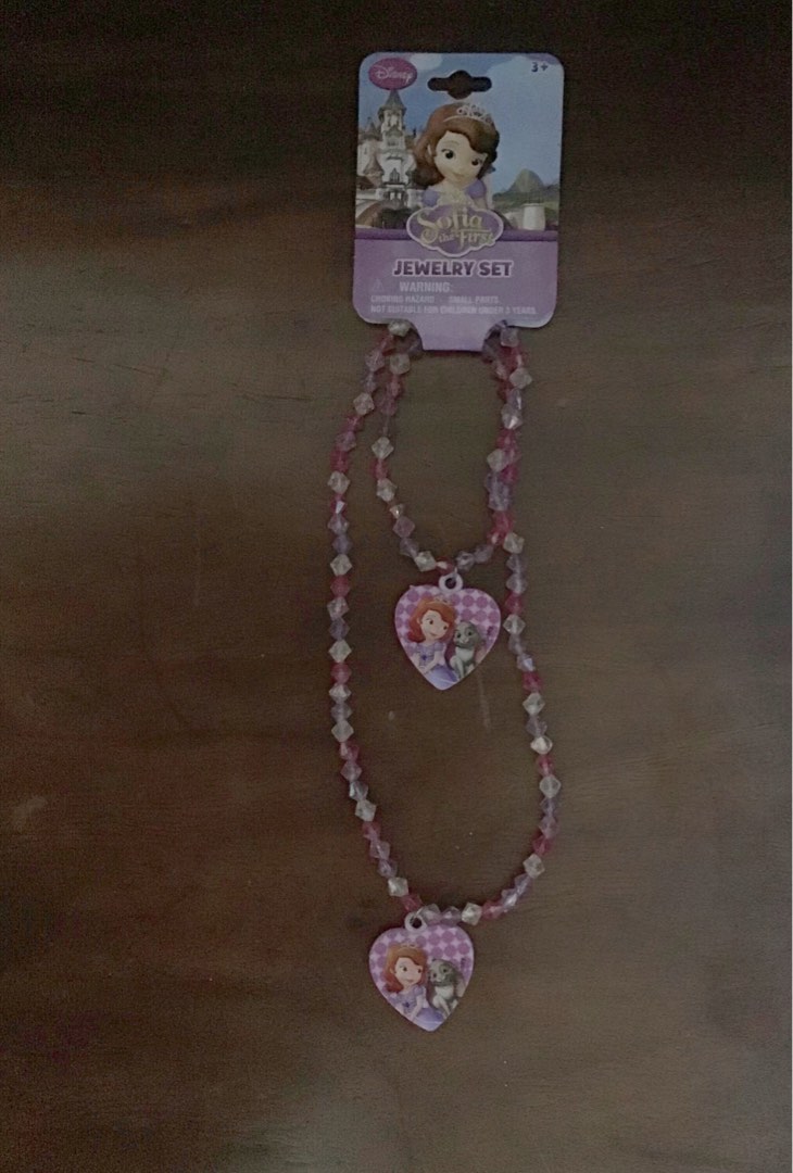 Disney Sofia the first necklace and bracelet set, Babies & Kids