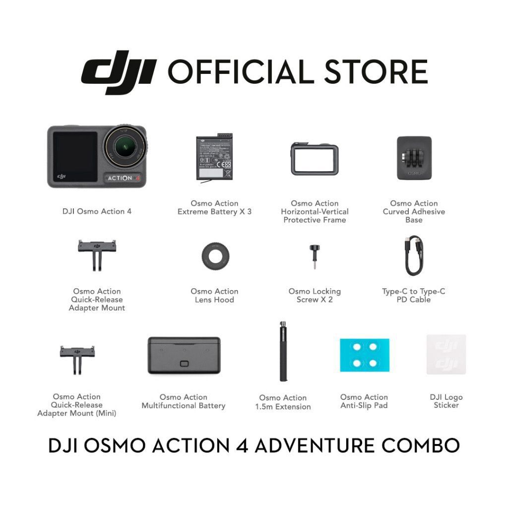 DJI OSMO ACTION 4 アドベンチャーコンボ :6941565965080:モバイル販売 ...