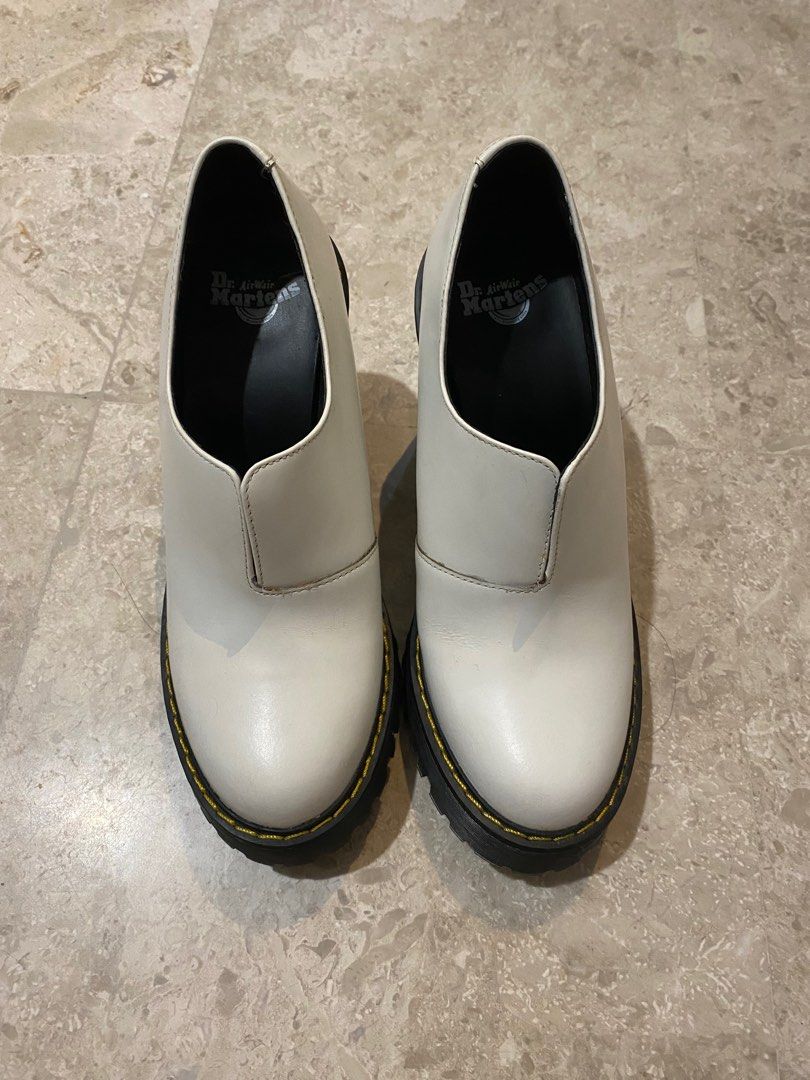 Dr Martens White Chunky Heels Women s Fashion Footwear Heels on