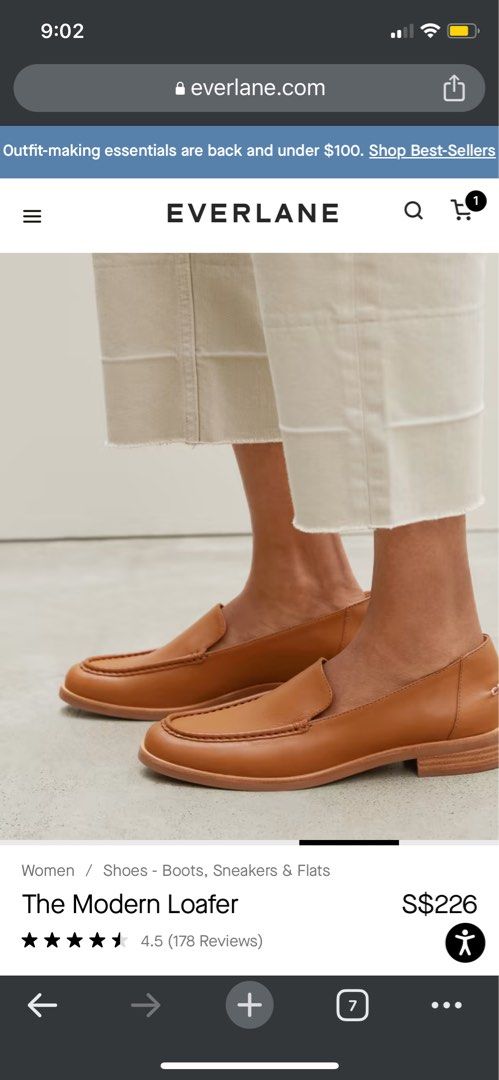 Everlane modern loafer honey online