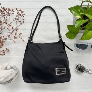 Fendi Black Neoprene/Leather Tote Bag