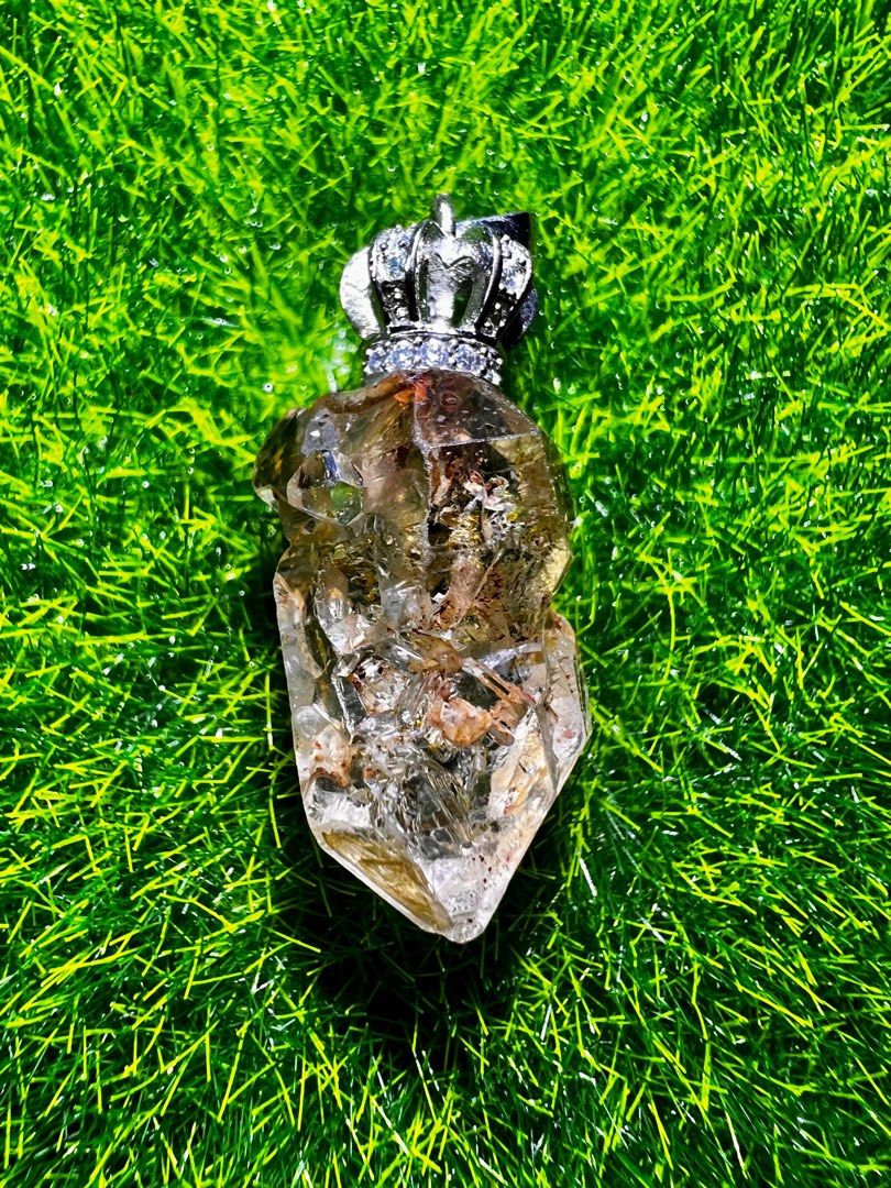 Elestial quartz necklace store