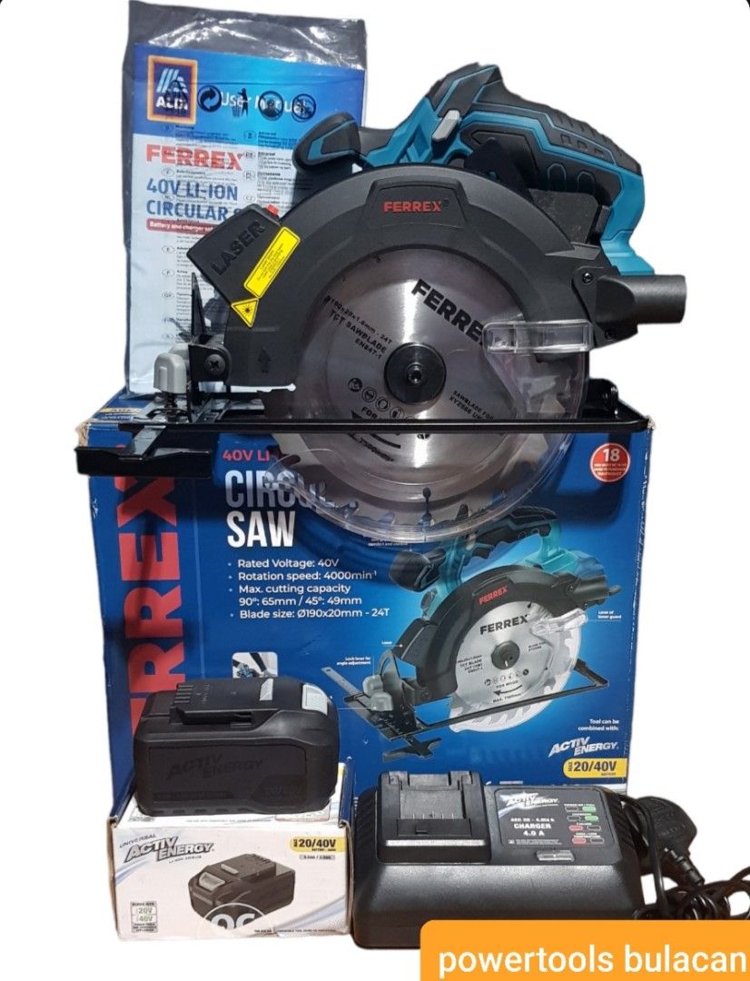 Ferrex 40v cordless circular saw kit Commercial Industrial