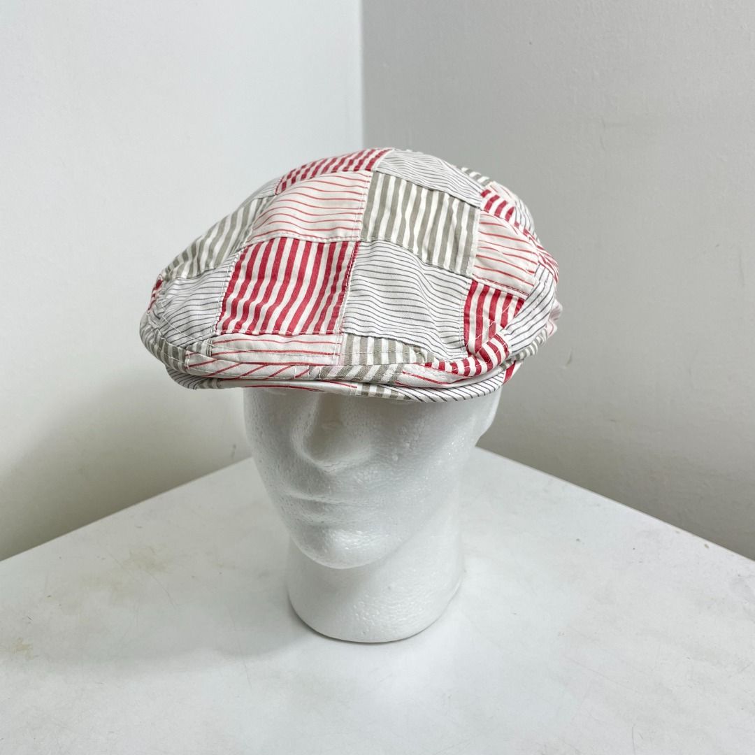 Red and white flat cap 2025