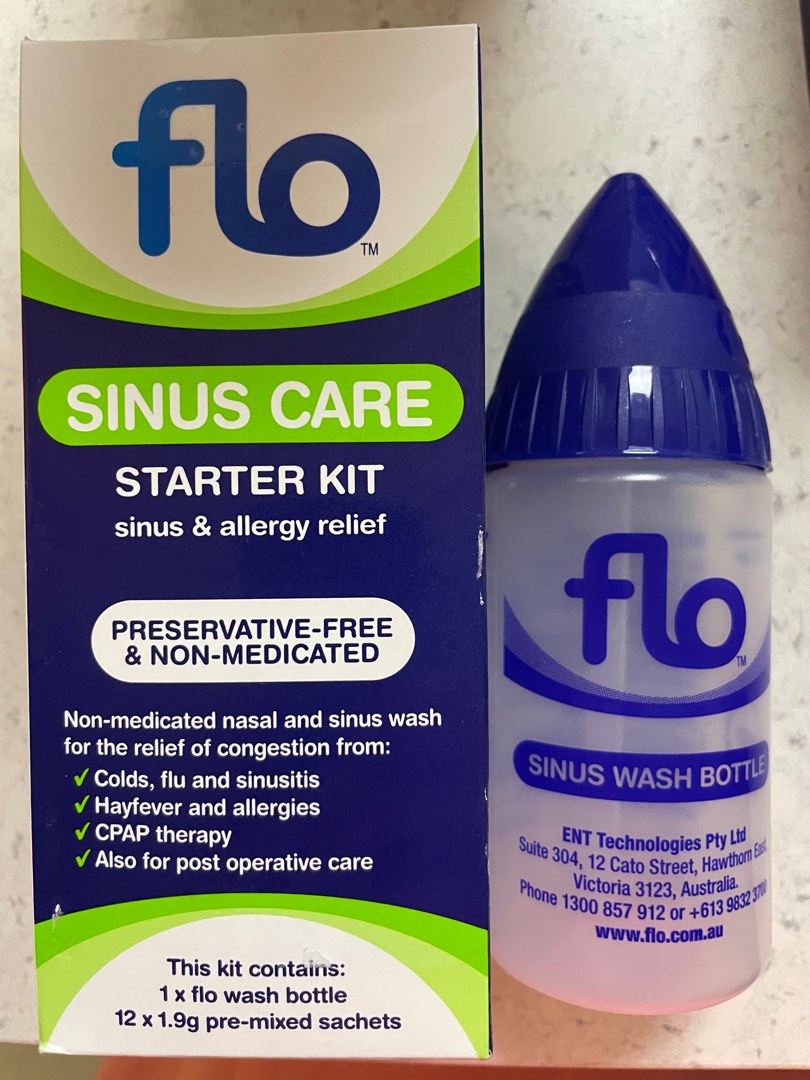 Flo Sinus Care Starter Kit 鼻竇沖洗 初用裝, 美容＆化妝品, 沐浴＆身體護理, 沐浴及身體護理 身體護理